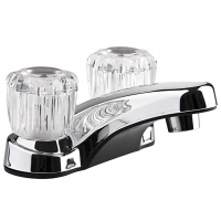 Competitive economic Bathroom Faucet with Crystal Acrylic Knobs plastic lavatory faucet with dual handle and best price